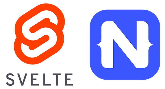 svelte and nativescript logos