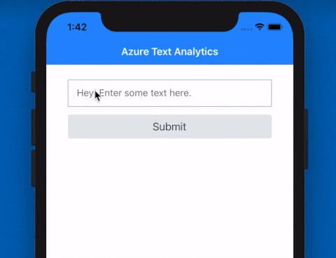 nativescript azure text analytics